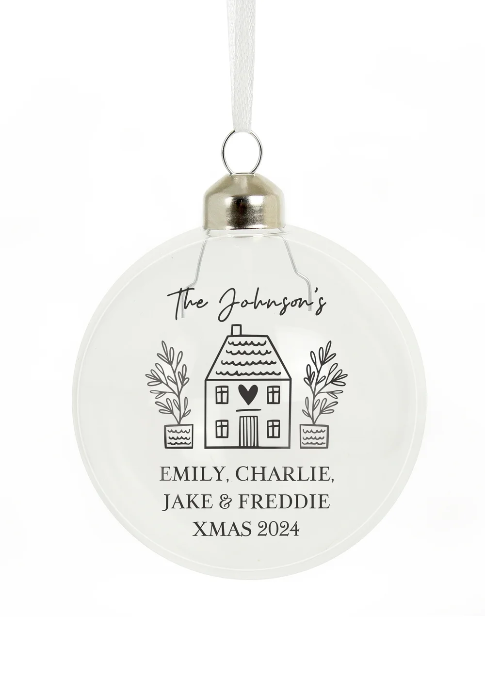 Personalised Memento Company Clear Home Glass Bauble - One Size Image 1