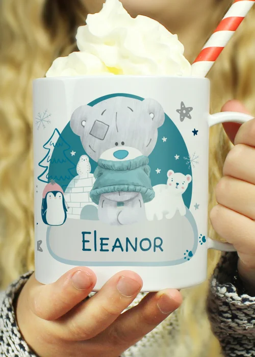 Personalised Memento Company White Winter Explorer Tiny Tatty Teddy Plastic Mug - One Size Image 2