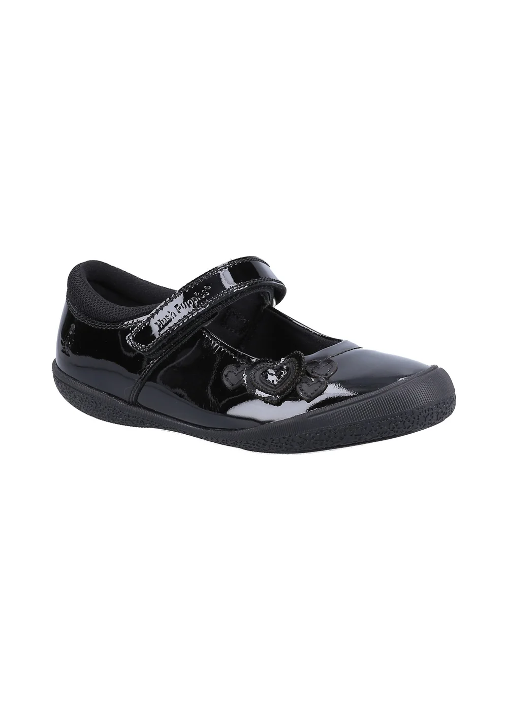 Hush Puppies Girls Black Rosanna Patent Infant School Shoes (Younger 6 - 12.5) - 6.5 Infants Image 2