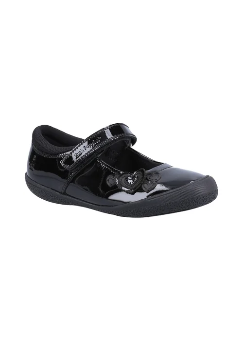 Hush Puppies Girls Black Rosanna Patent Infant School Shoes (Younger 6 - 12.5) - 6.5 Infants Image 2