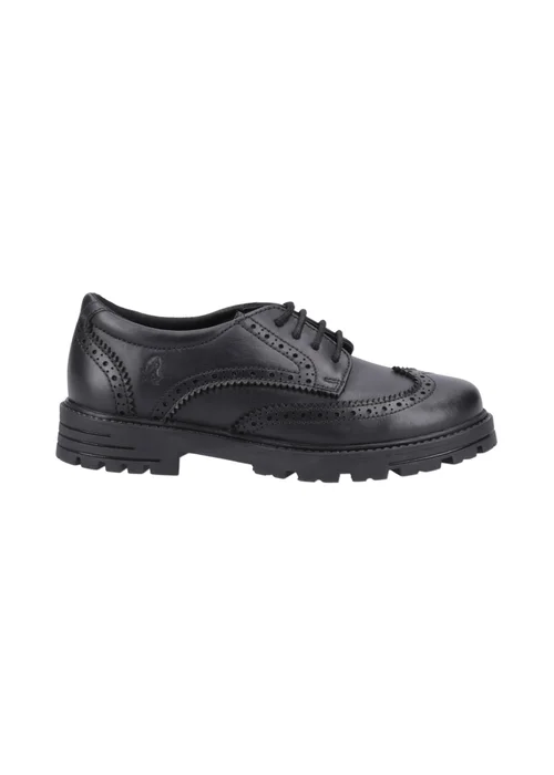 Hush Puppies Girls Black Maxine Junior School Shoes (Younger 10 - Older 2) - 12 Infants Image 1