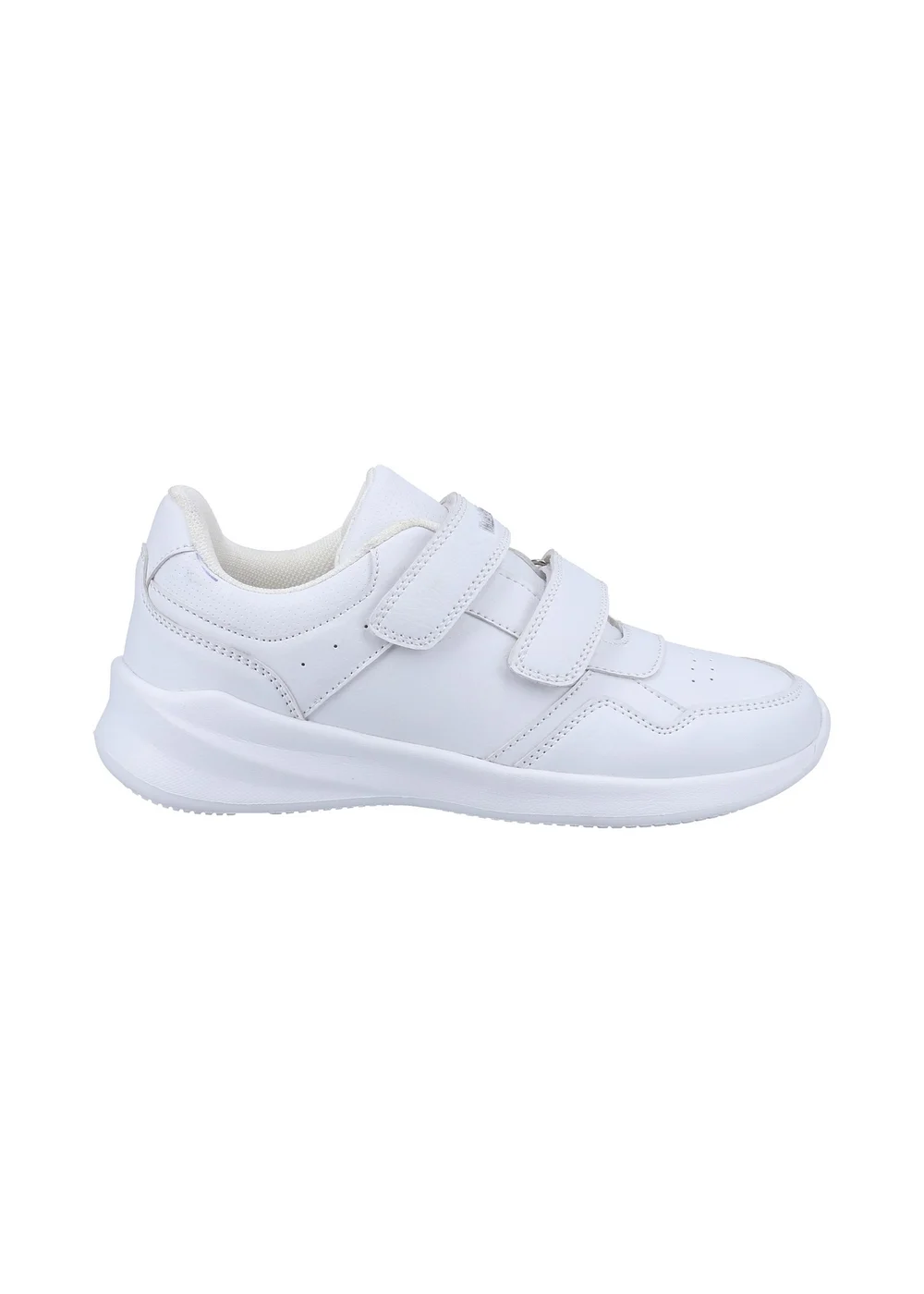Hush Puppies Unisex White Marling Easy Junior School Shoes (Younger 10 - Older 2) - 1 Infants Image 1