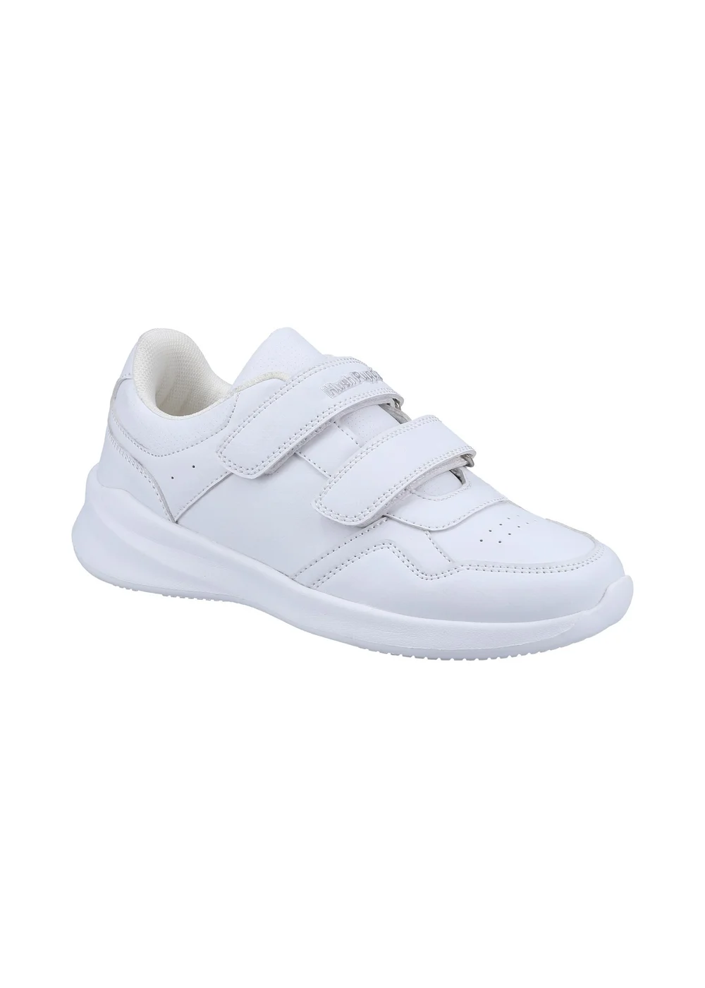 Hush Puppies Unisex White Marling Easy Junior School Shoes (Younger 10 - Older 2) - 1 Infants Image 2
