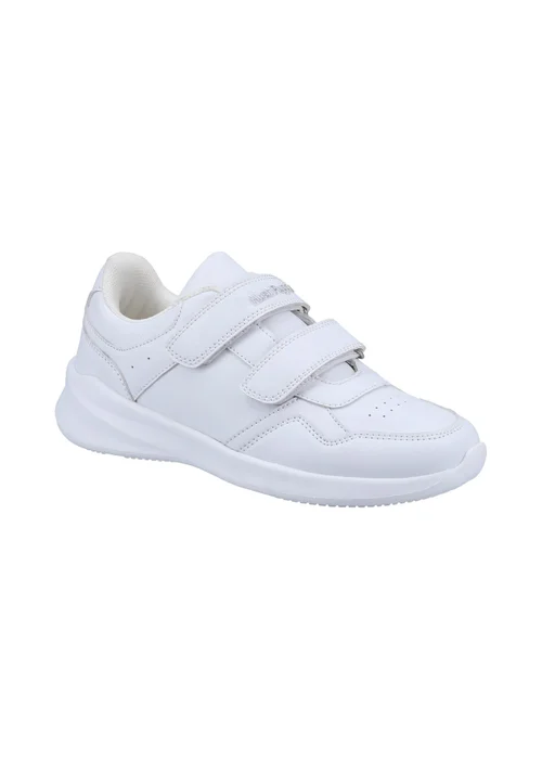 Hush Puppies Unisex White Marling Easy Junior School Shoes (Younger 10 - Older 2) - 1 Infants Image 2
