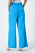 Roman Turquoise Wide Leg Elastic Waist Tie Front Trouser - 20 Image 4