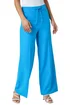 Roman Turquoise Wide Leg Elastic Waist Tie Front Trouser - 20 Image 2