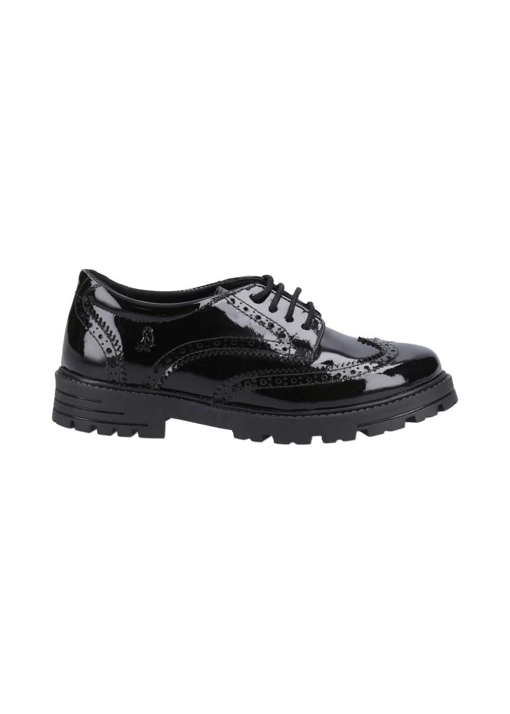 Hush Puppies Girls Black Maxine Patent Senior School Shoes (Older 6-7) - 7 Image 1