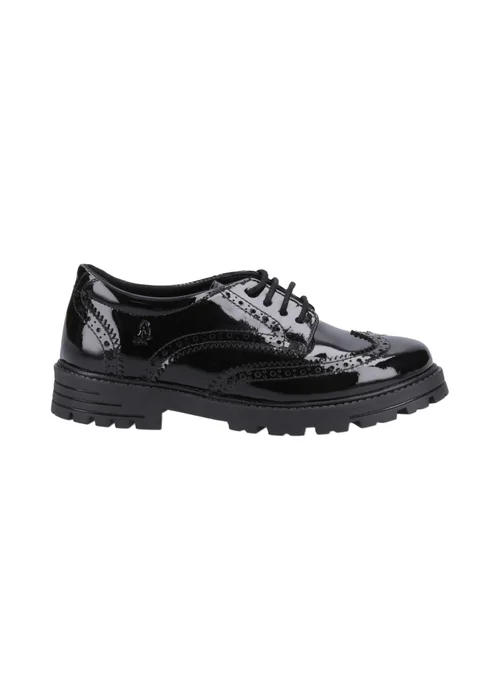 Hush Puppies Girls Black Maxine Patent Senior School Shoes (Older 6-7) - 7 Image 1