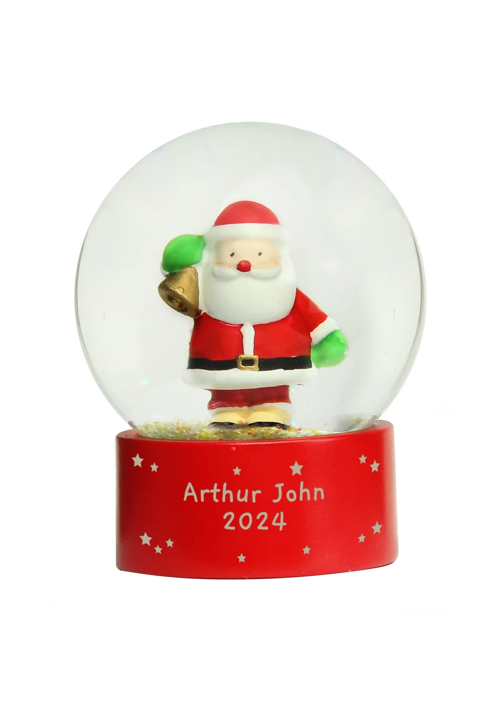 Personalised Memento Company Red Santa Snow Globe - One Size Image 3
