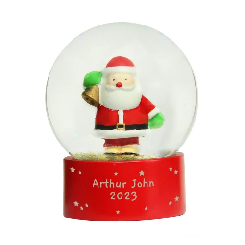 Personalised Memento Company Red Santa Snow Globe - One Size Image 5