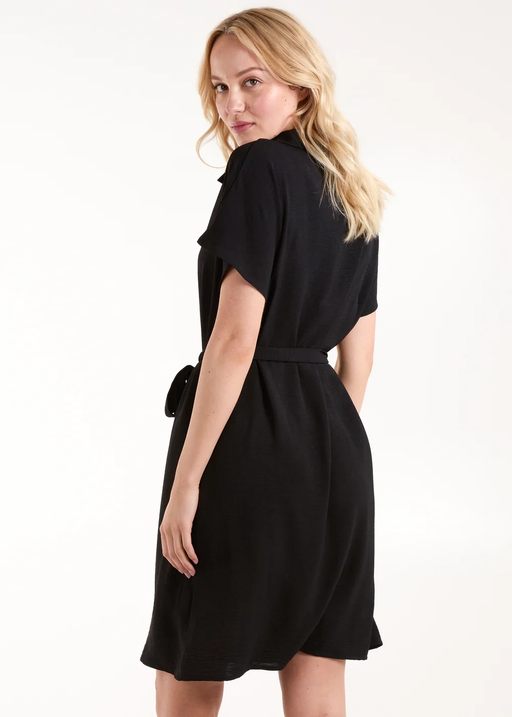 Blue Vanilla Black Shirt Dress Mini - M Image 2