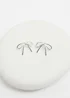 Mood Silver Polished Bow Stud Earrings - One Size Image 2