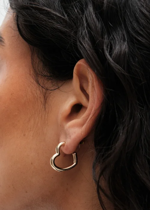 Mood Gold Crystal Love Heart Mixed Earrings - Pack of 3 - One Size Image 4