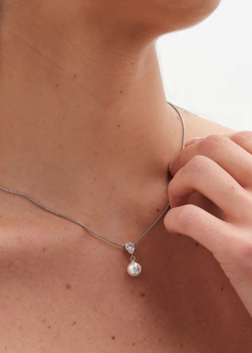 Jon Richard Rhodium Plated And Pearl Set - Gift Boxed - One Size Image 4