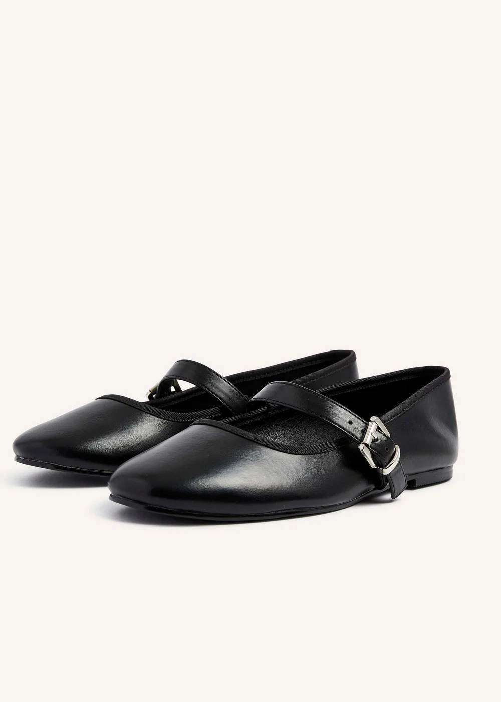 Linzi Odette Black Faux Leather Mary Jane Pumps - 3 Image 5