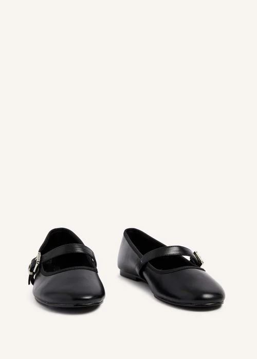 Linzi Odette Black Faux Leather Mary Jane Pumps - 3 Image 3