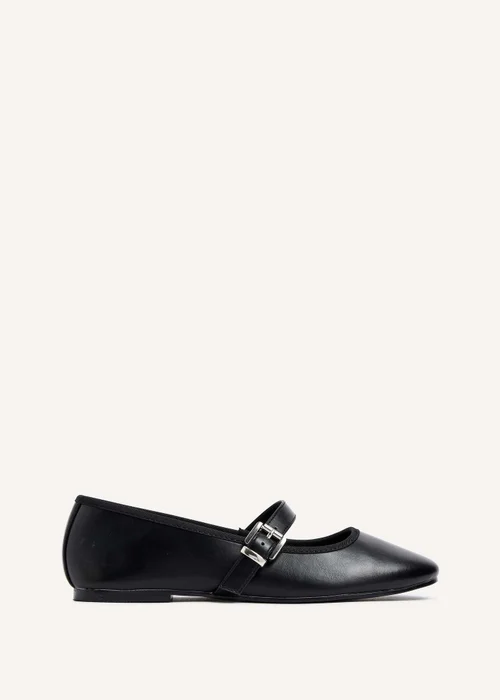 Linzi Odette Black Faux Leather Mary Jane Pumps - 3 Image 2
