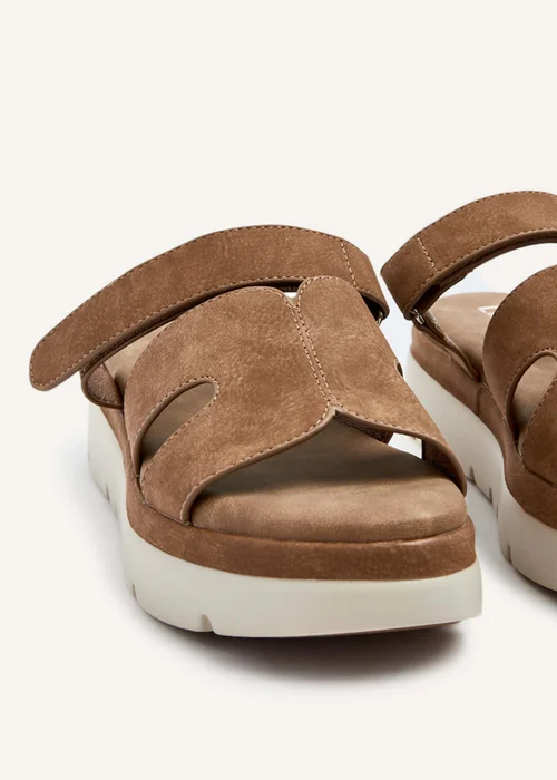 Linzi Harper Tan Faux Nubuck Chunky Sandals - 3 Image 5