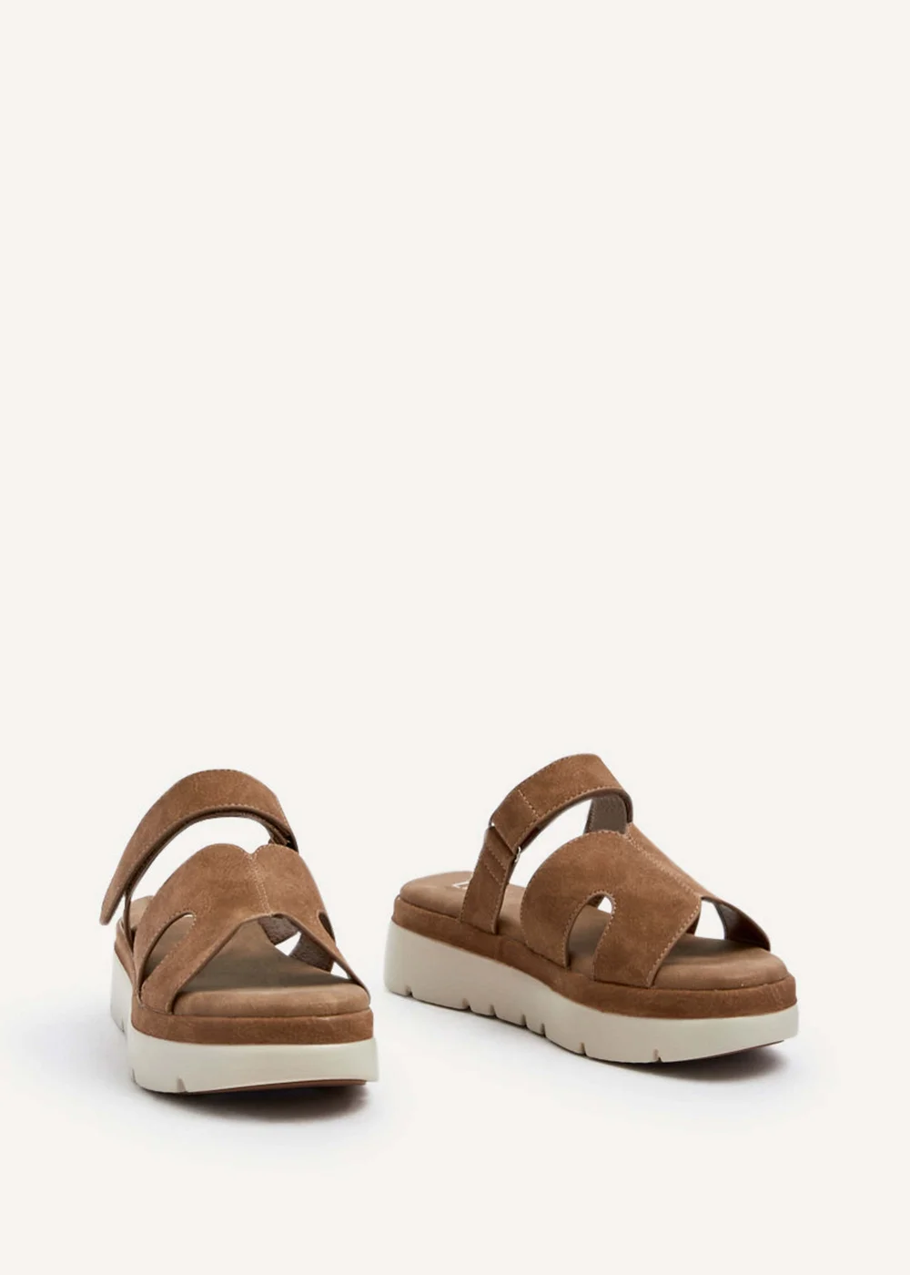 Linzi Harper Tan Faux Nubuck Chunky Sandals - 3 Image 3