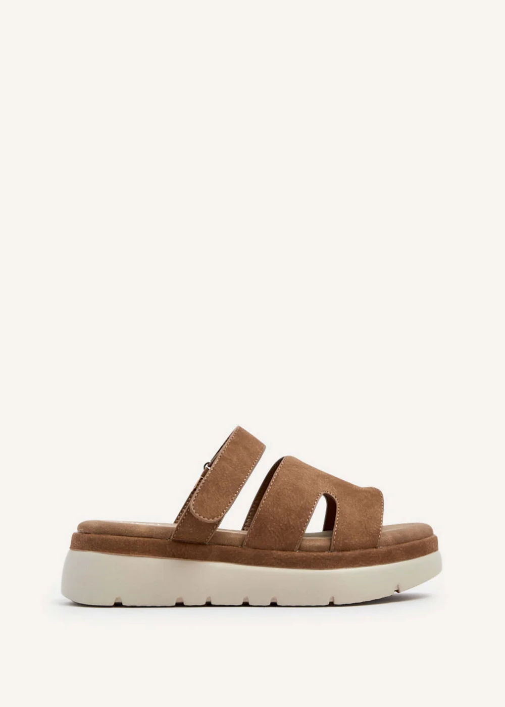 Linzi Harper Tan Faux Nubuck Chunky Sandals - 3 Image 2