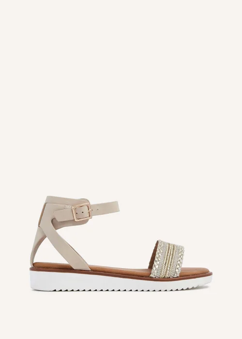 Linzi Jaycee Sand Faux Leather Two Part Sandal - 3 Image 2