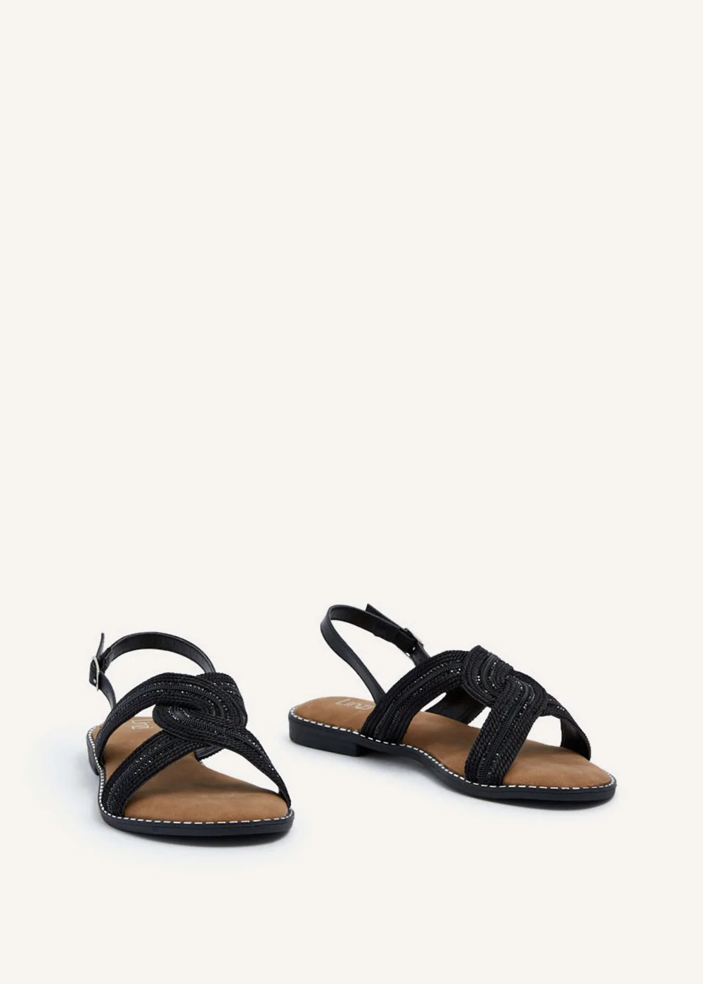 Linzi Vasvi Black Intertwined Knitted Sandal - 3 Image 3