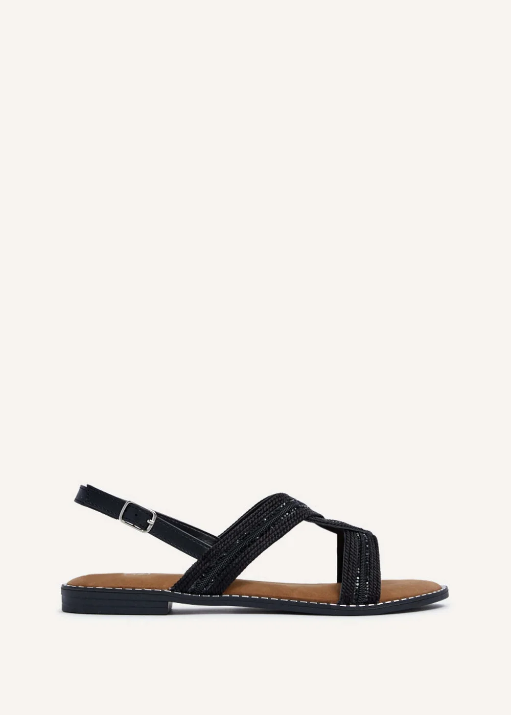Linzi Vasvi Black Intertwined Knitted Sandal - 3 Image 2