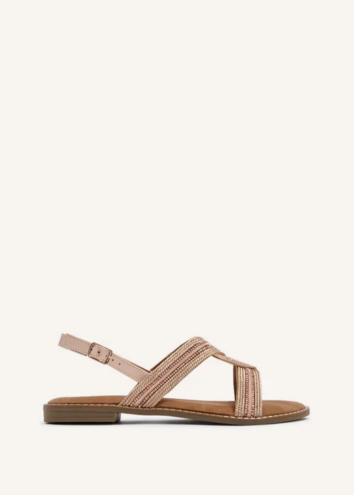 Linzi Vasvi Rose Gold Intertwined Knitted Sandal - 3 Image 2