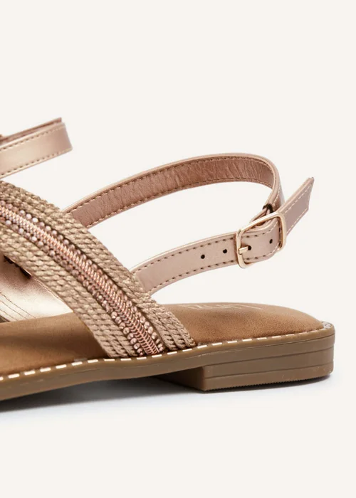Linzi Vasvi Rose Gold Intertwined Knitted Sandal - 3 Image 5