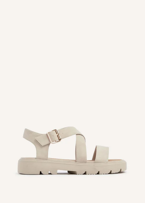 Linzi Italia Nude Nubuck Crossover Chunky Sandals - 3 Image 2