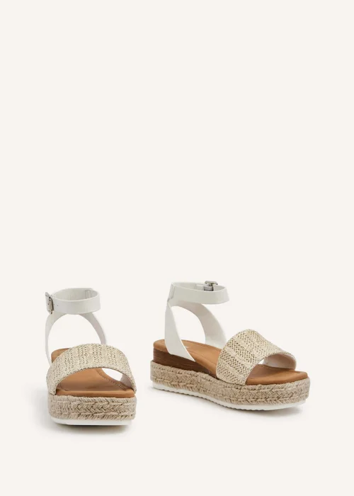 Linzi Anya White Raffia Flatform Sandal - 3 Image 3