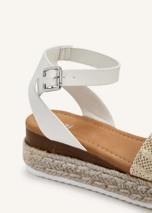 Linzi Anya White Raffia Flatform Sandal - 3 Image 5