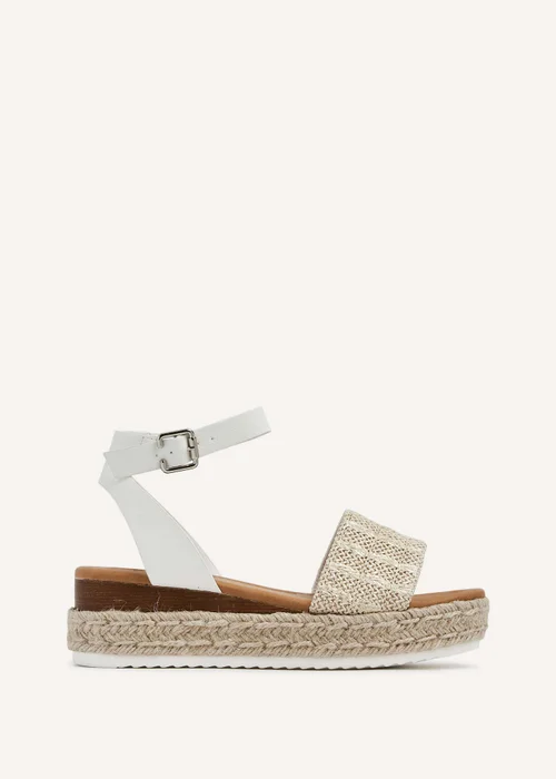 Linzi Anya White Raffia Flatform Sandal - 3 Image 2