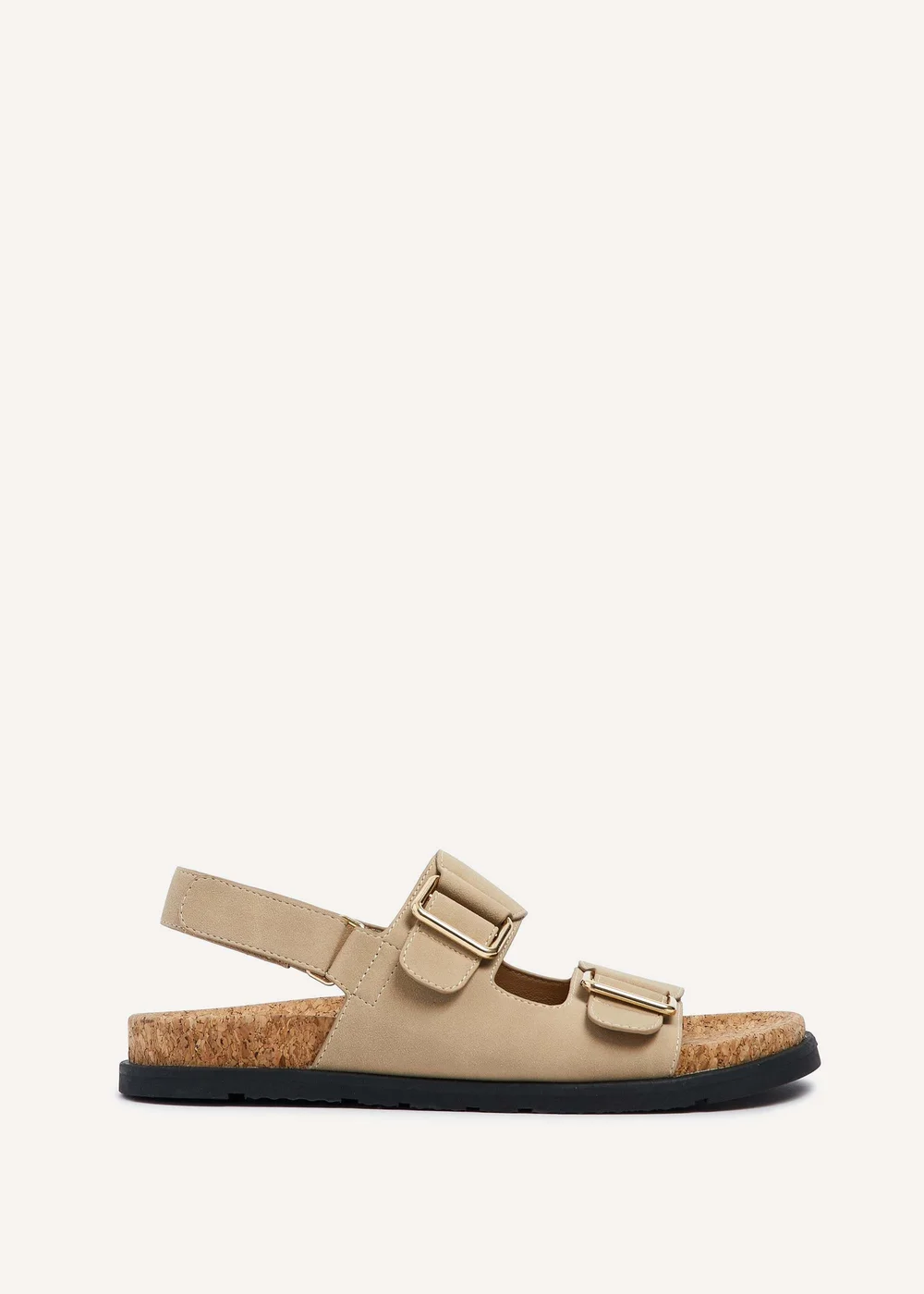 Linzi Bria Sand Faux Nubuck Cork Footbed Sandal - 3 Image 2