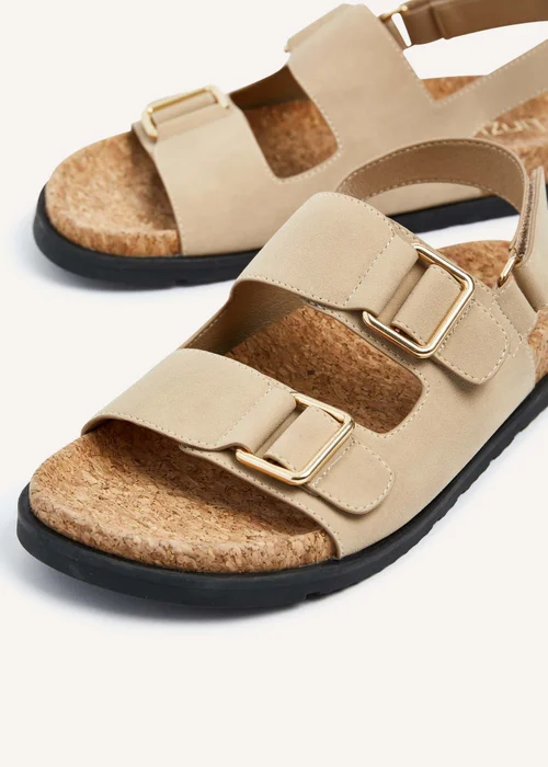 Linzi Bria Sand Faux Nubuck Cork Footbed Sandal - 3 Image 4