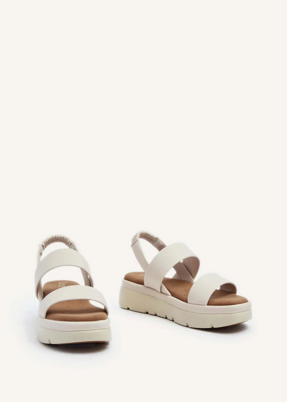 Linzi Gia Nude Chunky Flatform Sandals - 3 Image 3