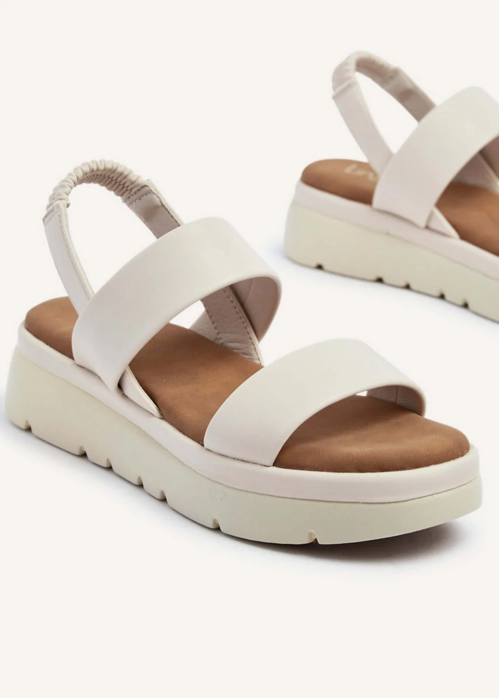 Linzi Gia Nude Chunky Flatform Sandals - 3 Image 5