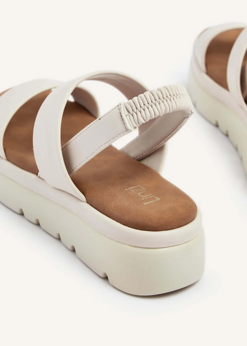 Linzi Gia Nude Chunky Flatform Sandals - 3 Image 4