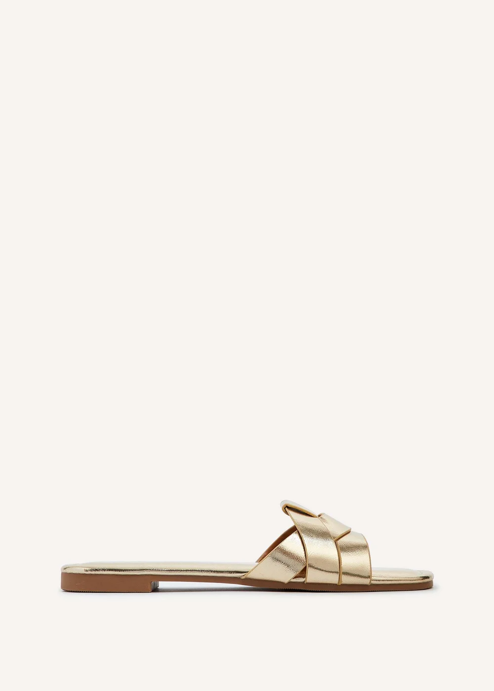 Linzi Fletcher Gold Slider Sandals - 3 Image 2