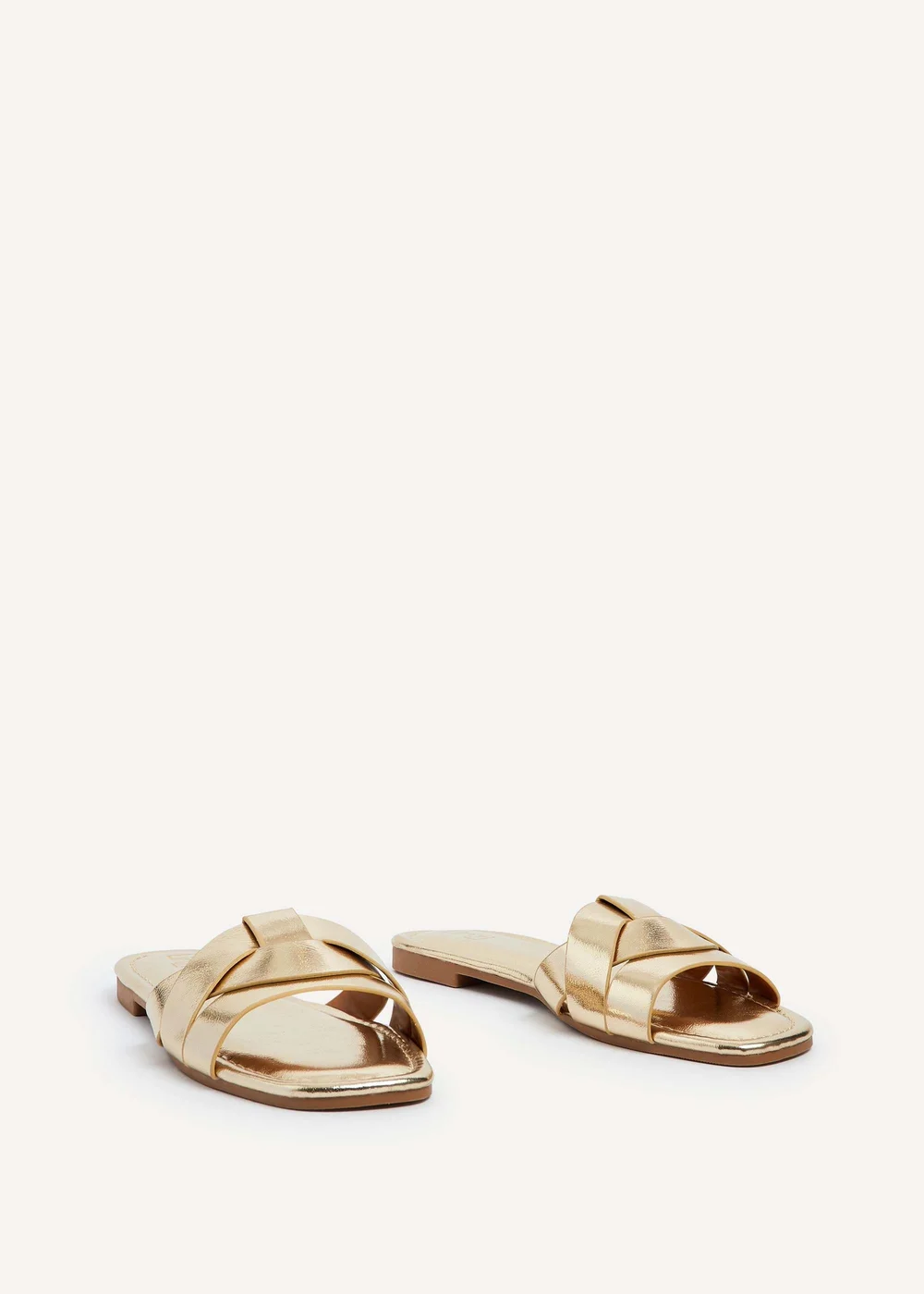 Linzi Fletcher Gold Slider Sandals - 3 Image 4