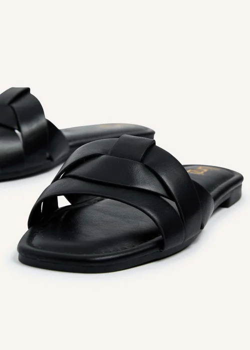 Linzi Fletcher Black Faux Leather Slider - 3 Image 3