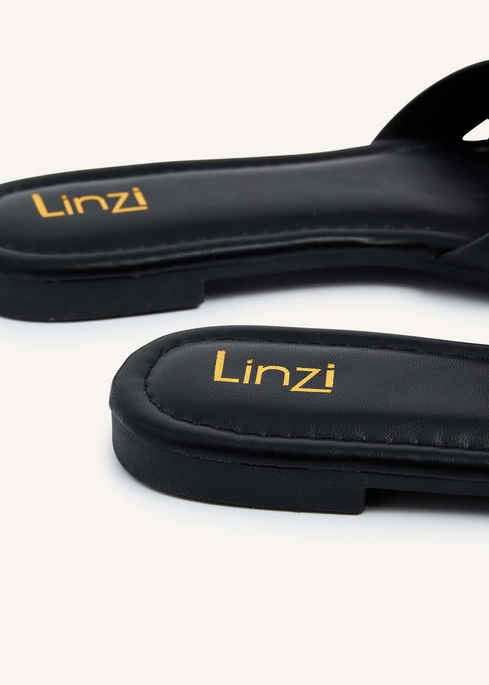 Linzi Fletcher Black Faux Leather Slider - 3 Image 5