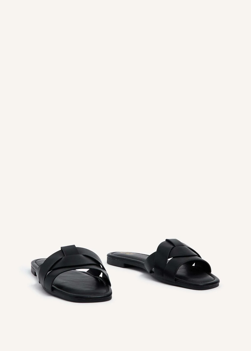 Linzi Fletcher Black Faux Leather Slider - 3 Image 4