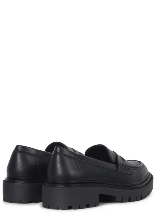 Linzi Ivan Black Faux Leather Classic Chunky Loafer - 3 Image 4