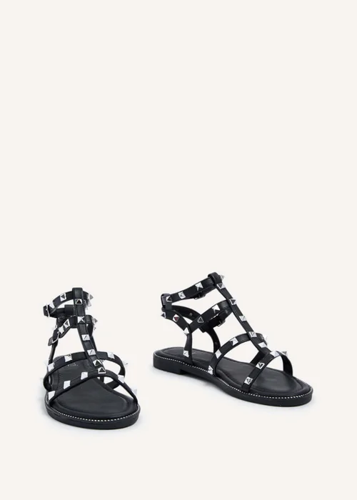 Linzi Billie Black Studded Gladiator Sandals - 3 Image 3