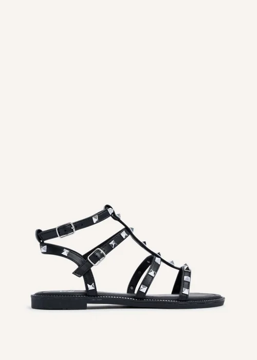 Linzi Billie Black Studded Gladiator Sandals - 3 Image 2
