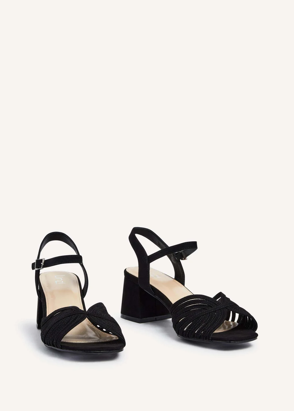 Linzi Ivy Black Suede Block Heel - 3 Image 3