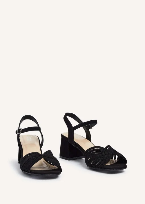 Linzi Ivy Black Suede Block Heel - 3 Image 3