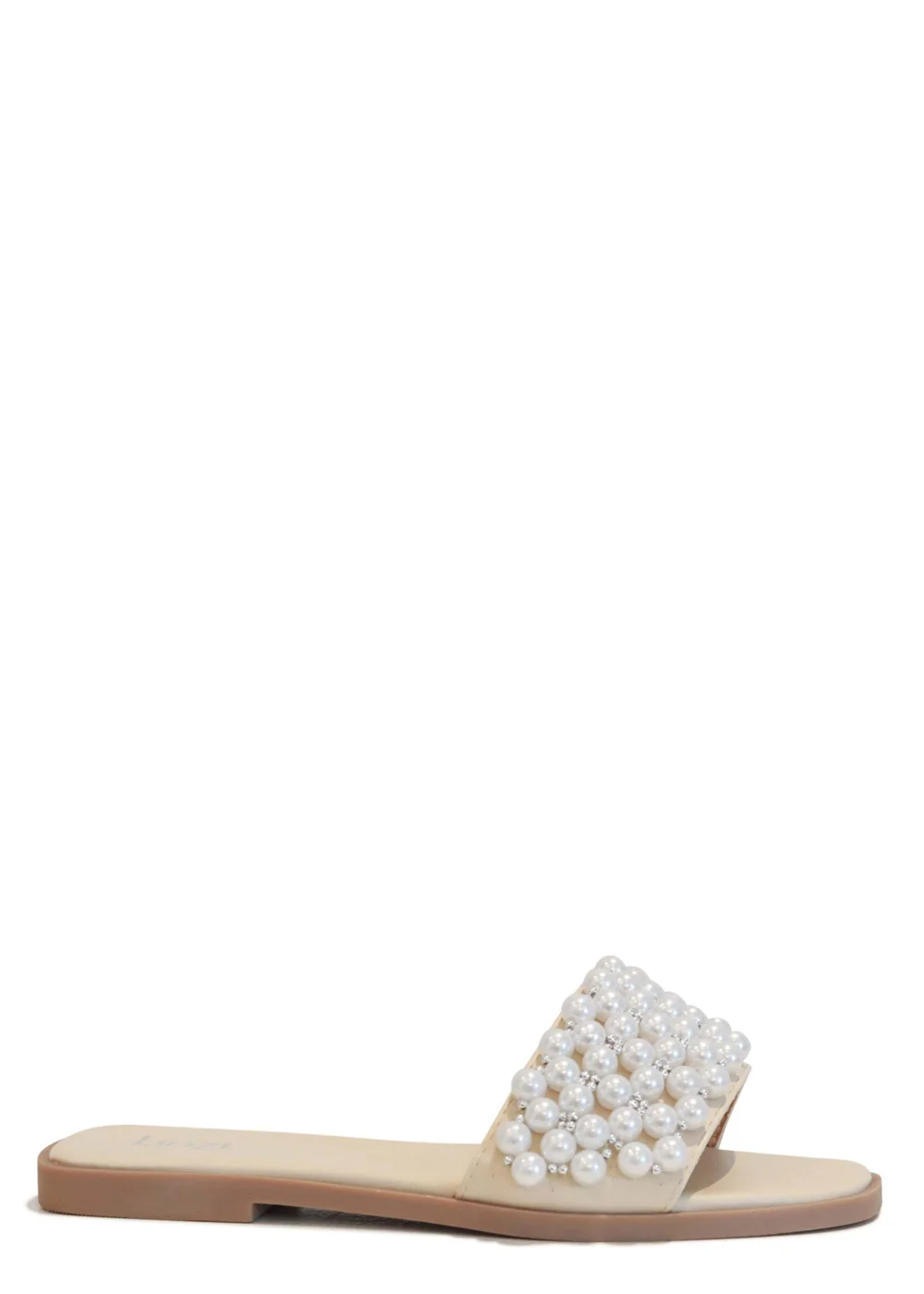 Linzi Oyster Sand Pearl Embellished Sliders - 3 Image 2