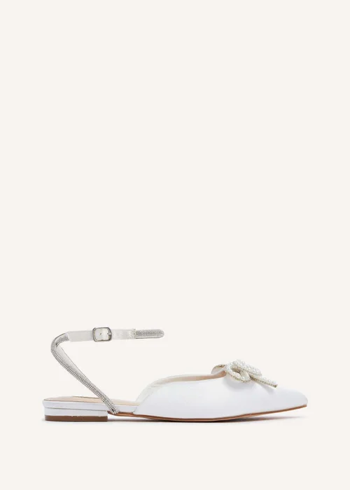 Linzi Lalita Bridal Ivory Satin Flat Mules - 3 Image 2